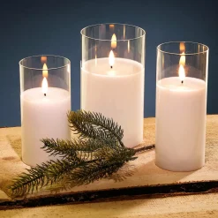 Bougie De Cire LED En Verre Transparent 7,5 X 12,5 Cm-DecoWoerner Best