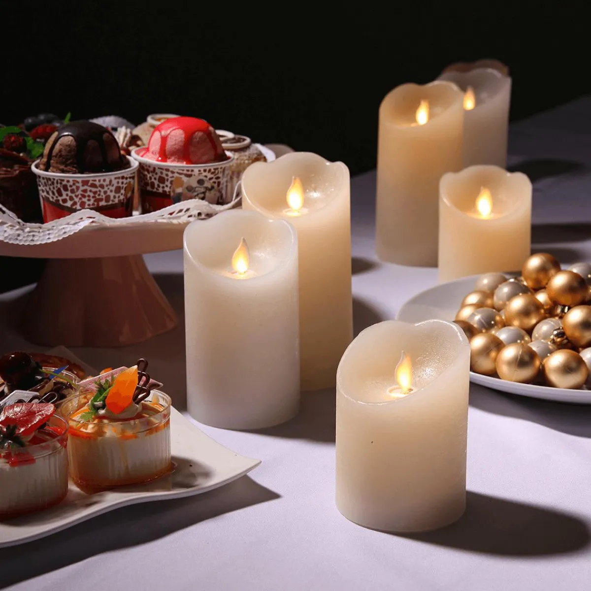Bougie En Cire LED 7,5 X 10 Cm-DecoWoerner New