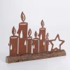 Bougies Allumées Silhouette Avec Patine Rouille 31 Cm Brun-DecoWoerner Hot