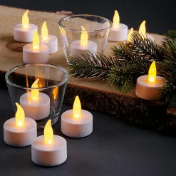 Bougies Chauffe-plats à Piles LED, Lot De 12-DecoWoerner New