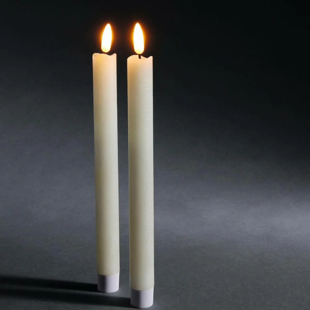 Bougies Pilier En Cire LED 24 Cm, Lot De 2-DecoWoerner Outlet