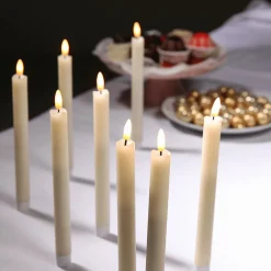 Bougies Pilier En Cire LED 24 Cm, Lot De 2-DecoWoerner Outlet