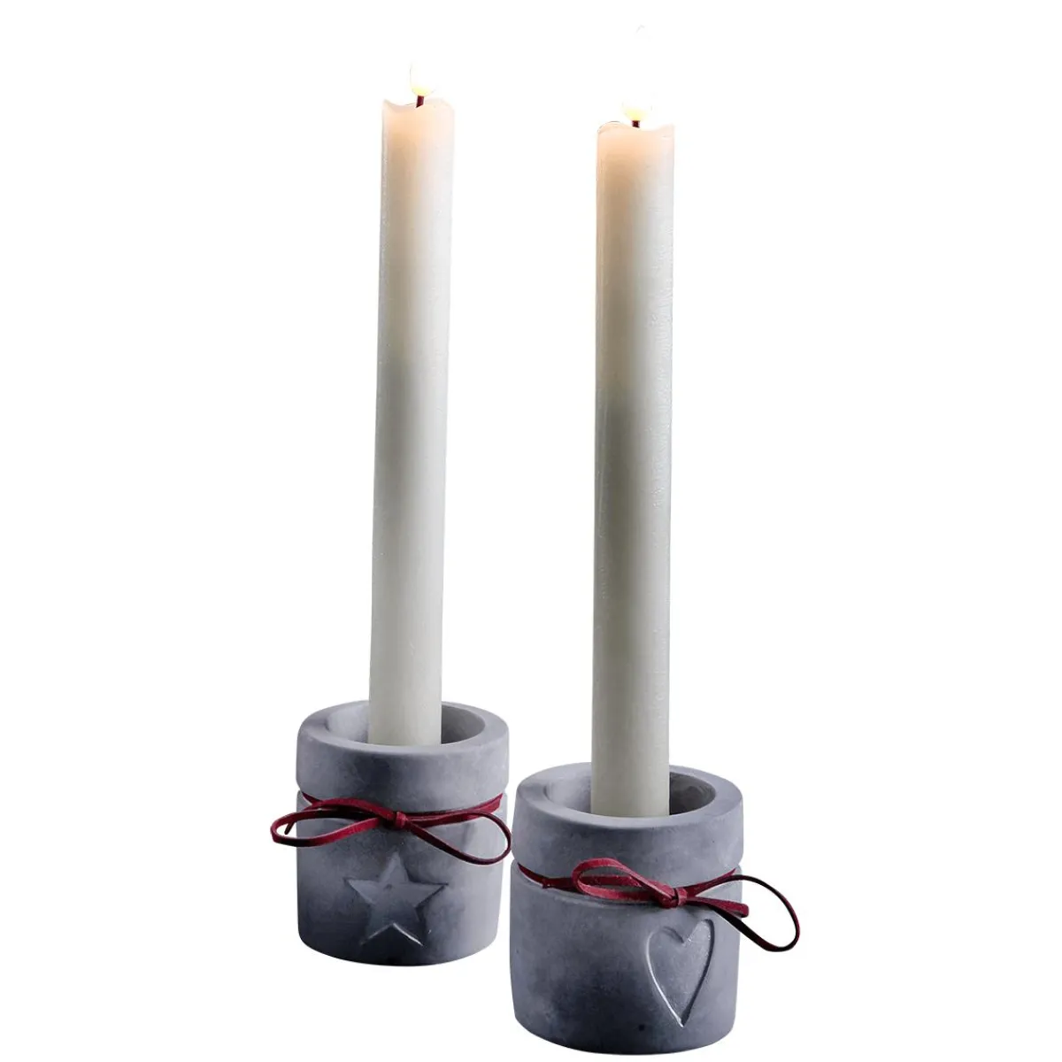 Bougies Pilier En Cire LED 24 Cm, Lot De 2-DecoWoerner Outlet
