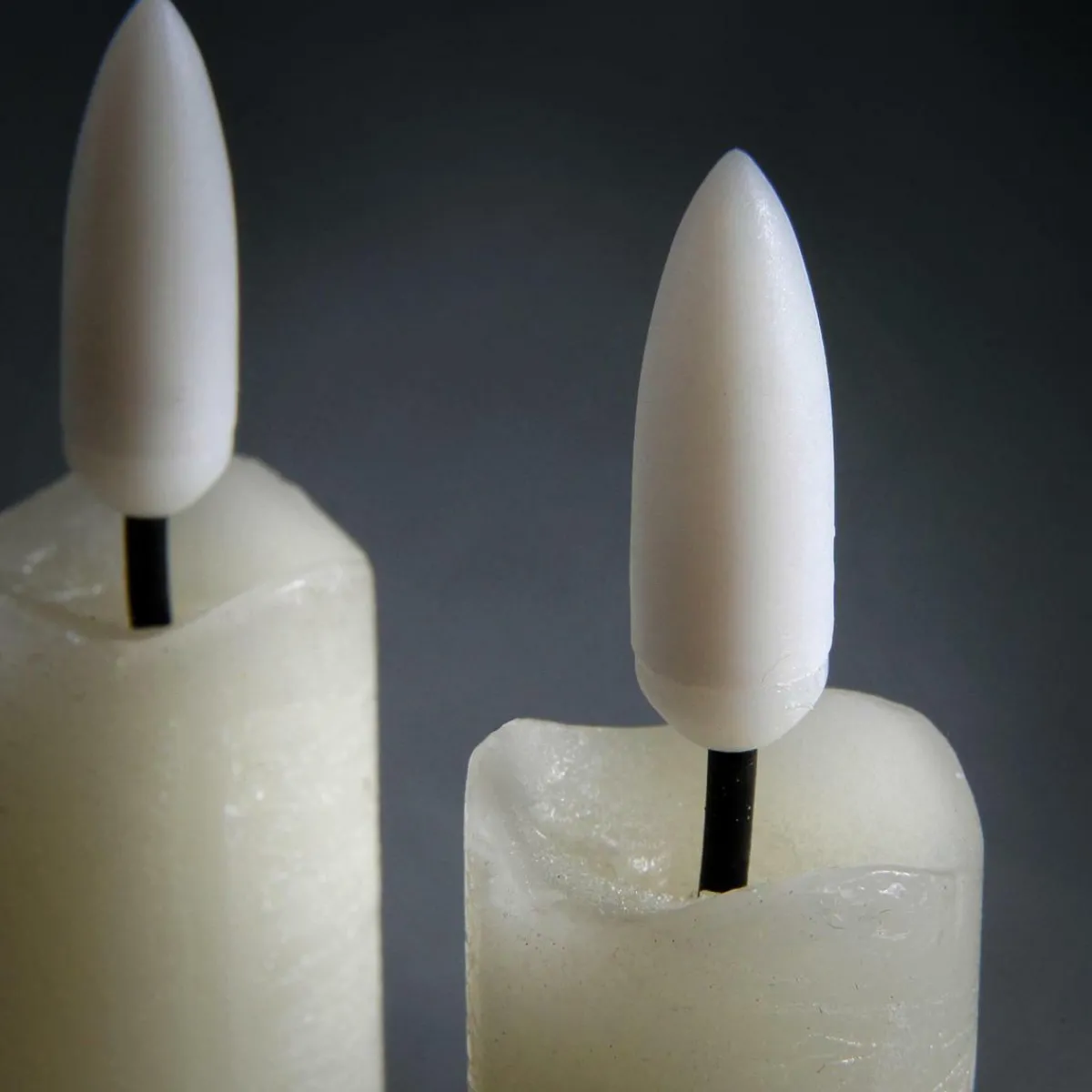 Bougies Pilier En Cire LED 24 Cm, Lot De 2-DecoWoerner Outlet