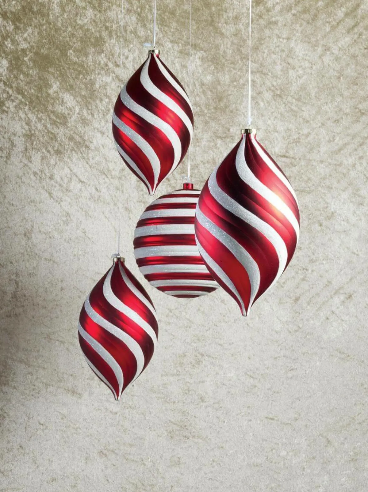 Boule De Noël 20 Cm à Rayures-DecoWoerner Online