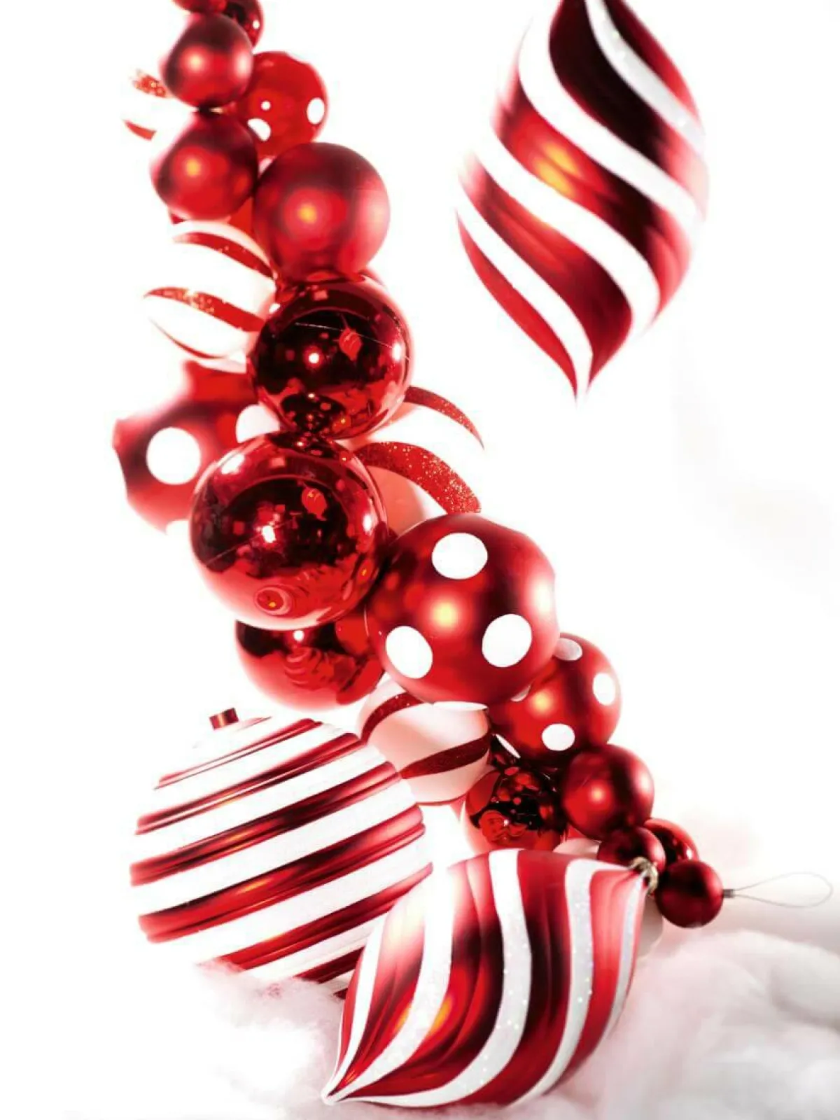 Boule De Noël 20 Cm à Rayures-DecoWoerner Online