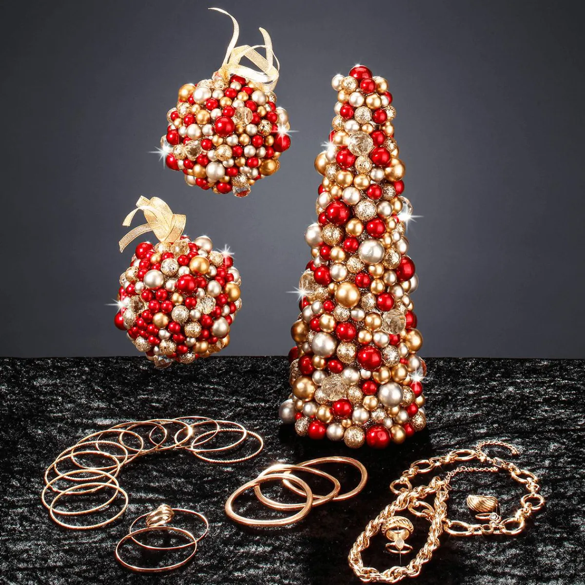 Boule De Noël En Perles 11 Cm Ø-DecoWoerner Online