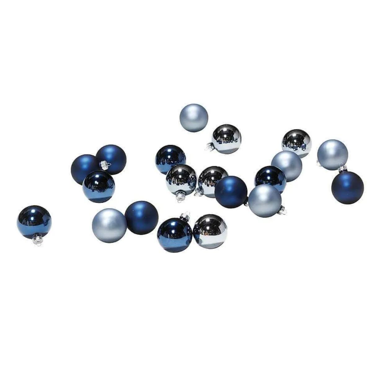 Boule De Noël En Verre 6 Cm, Bleu Pierre, 10 Pces-DecoWoerner Sale