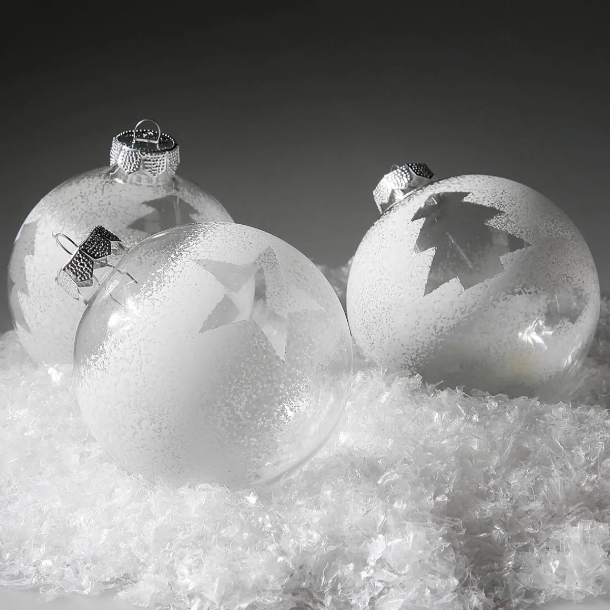 Boule De Noël En Verre 6 Cm, Blanche, 10 Pces-DecoWoerner Discount