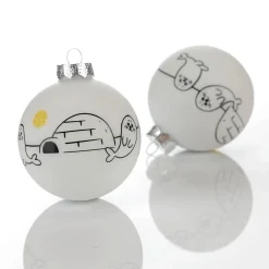 Boule De Noël En Verre "Arctique" 8 Cm, 12 Pces-DecoWoerner Clearance