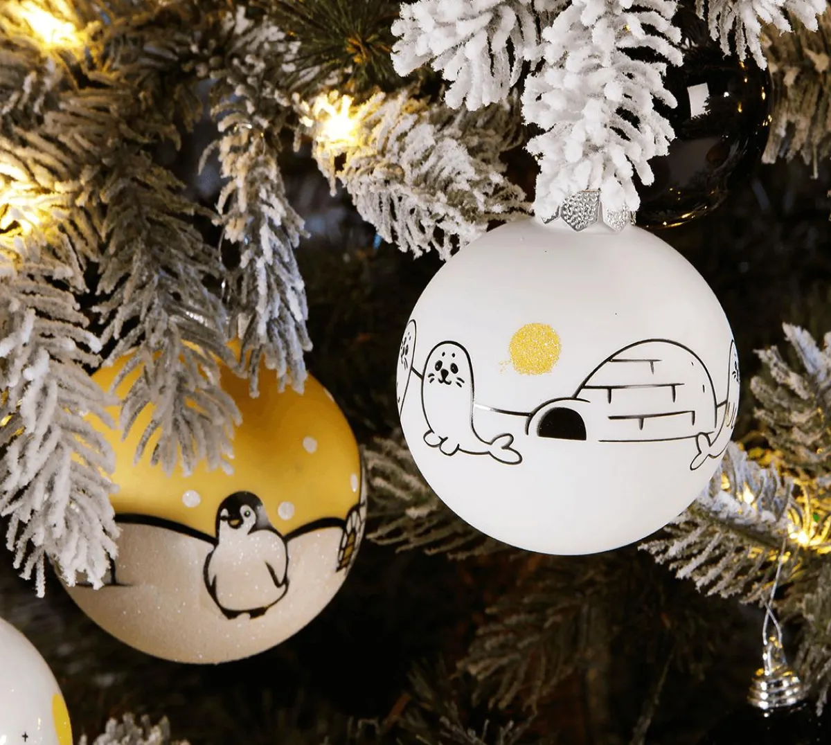 Boule De Noël En Verre "Arctique" 8 Cm, 12 Pces-DecoWoerner Clearance
