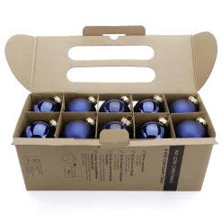 Boule De Noël En Verre Avec 3 Surfaces Différentes Foncé-DecoWoerner Hot