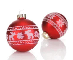 Boule De Noël En Verre "Nordic" 8 Cm, 12 Pces-DecoWoerner New