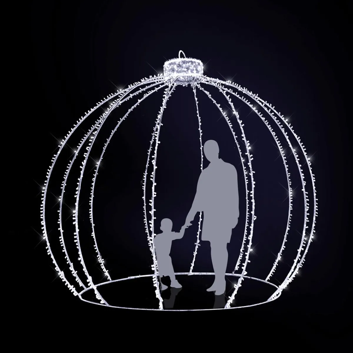 Boule De Noël LED XXL Pour L'extérieur ée 350 Cm-DecoWoerner Discount