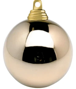Boule De Noël Peu Inflammable, Bronze Brillant 10 Cm, 6 Pces-DecoWoerner Sale