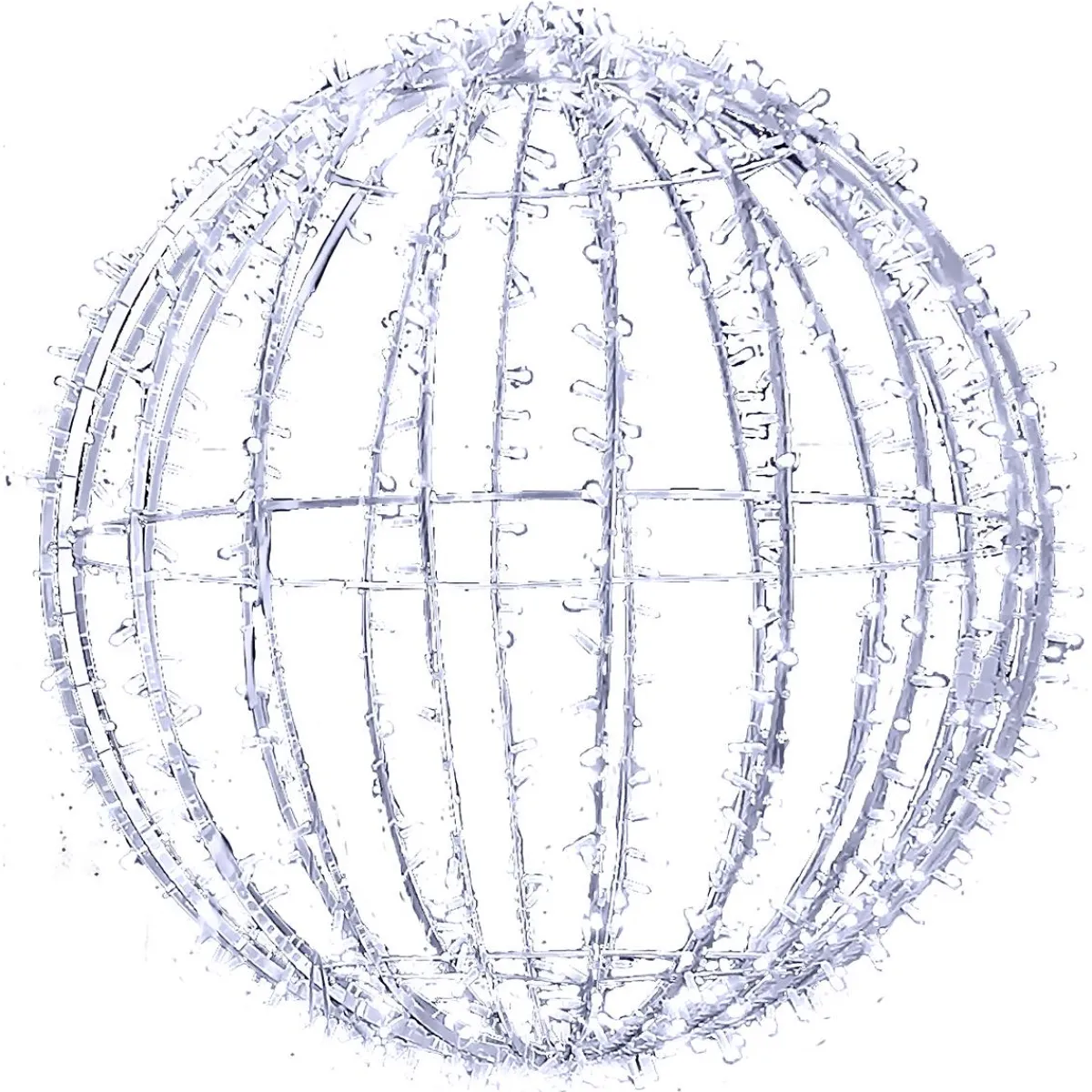 Boule En Métal 100 Cm Ø Avec LED Froides-DecoWoerner Online