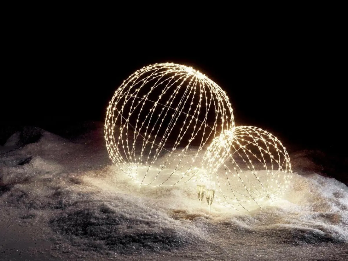 Boule Lumineuse à LED Pour L'ext., LED Chaude - Blanc, Ø 80 Cm-DecoWoerner Online