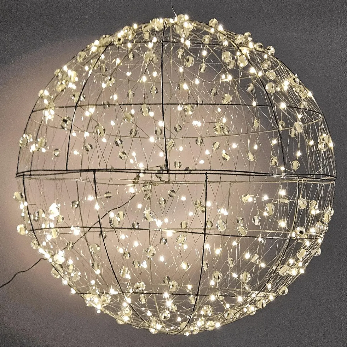 Boule Lumineuse En Fil De Fer LED Ø 60 Cm-DecoWoerner