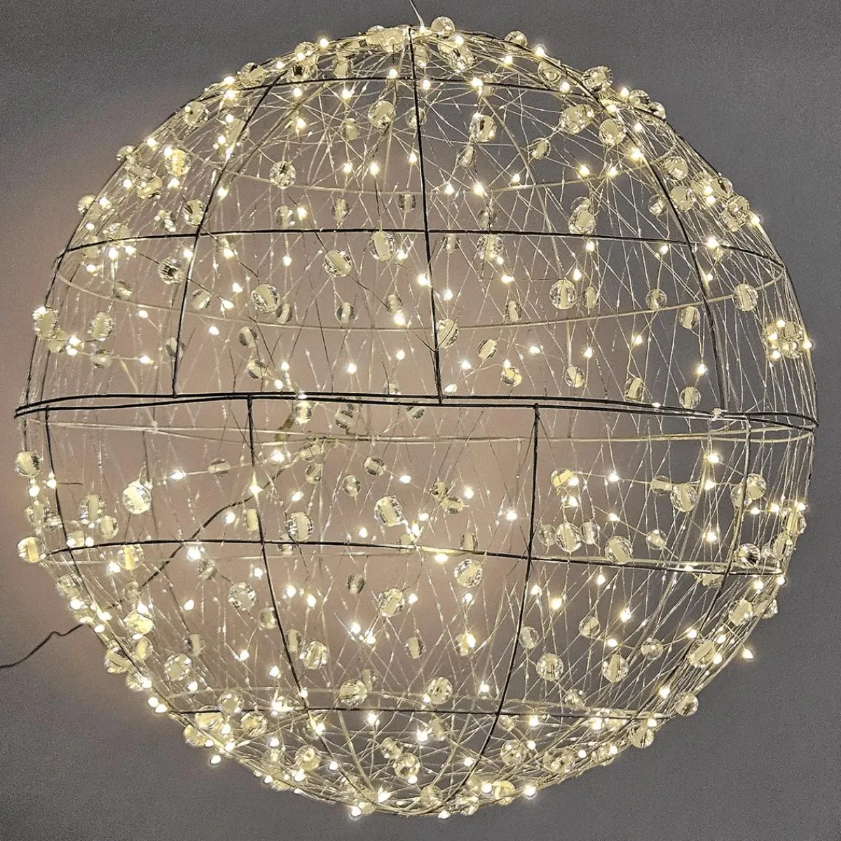 Boule Lumineuse En Fil De Fer LED Ø 60 Cm-DecoWoerner