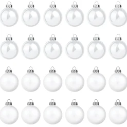 Boules De Noël hes En Verre 6 Cm Ø - 24 Pièces-DecoWoerner