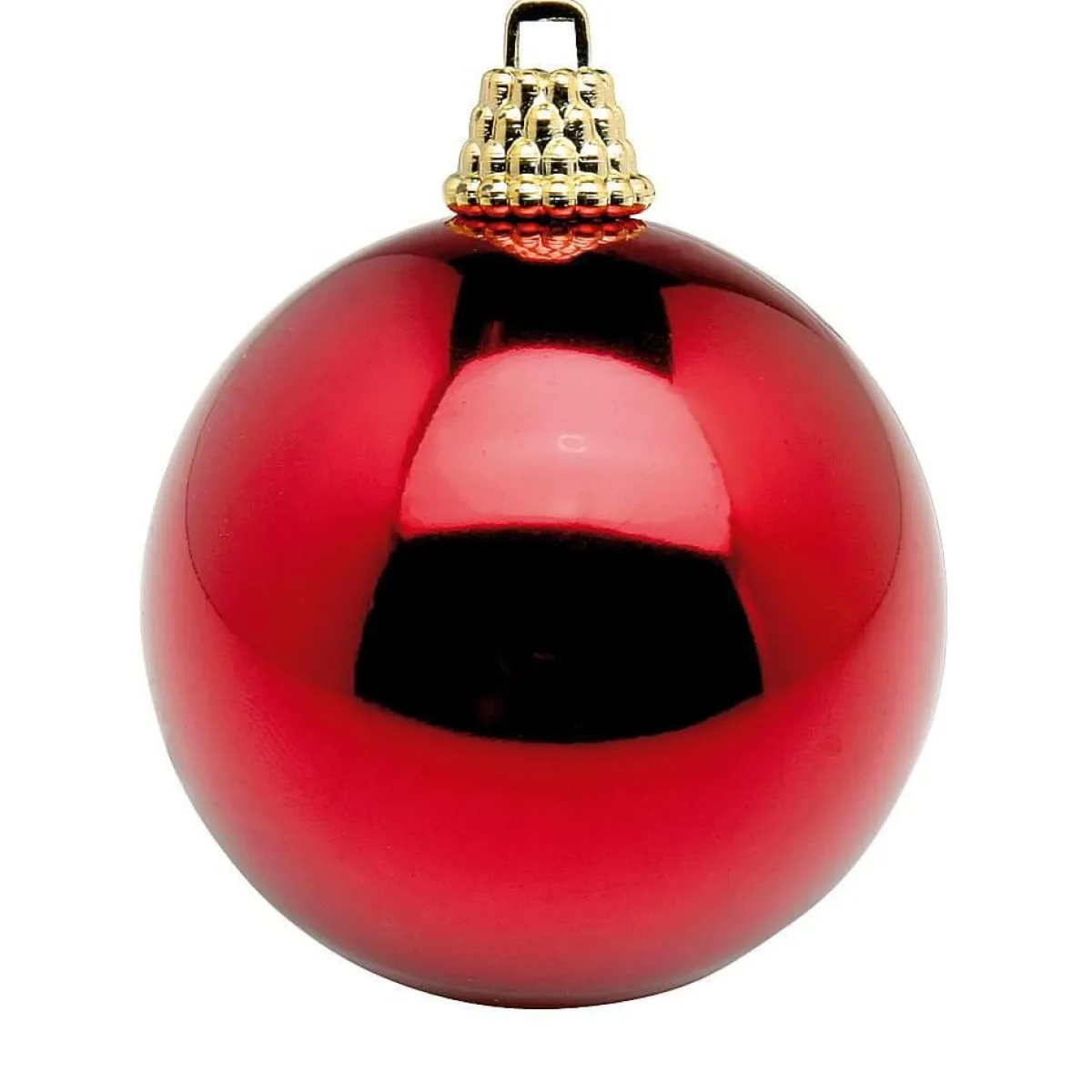 Boules De Noël Brillantes En Plastique Bordeaux, 6 Cm Ø - 24 Pièces-DecoWoerner