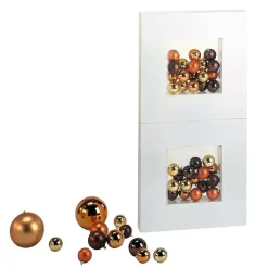 Boules De Noël Brillantes En Plastique Cuivré, Ø 6 Cm - 24 Pièces-DecoWoerner Hot