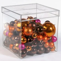 Boules De Noël Brillantes En Plastique Brun Nougat, 6 Cm Ø - 24 Pièces-DecoWoerner Sale