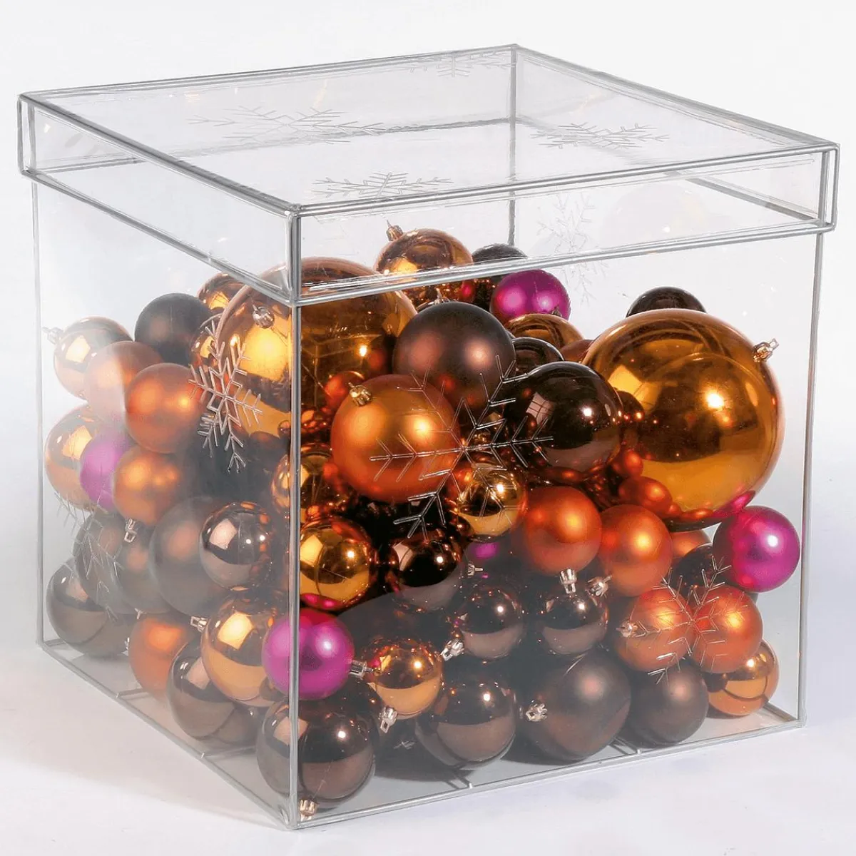 Boules De Noël Brillantes En Plastique Brun Nougat, 6 Cm Ø - 24 Pièces-DecoWoerner Sale