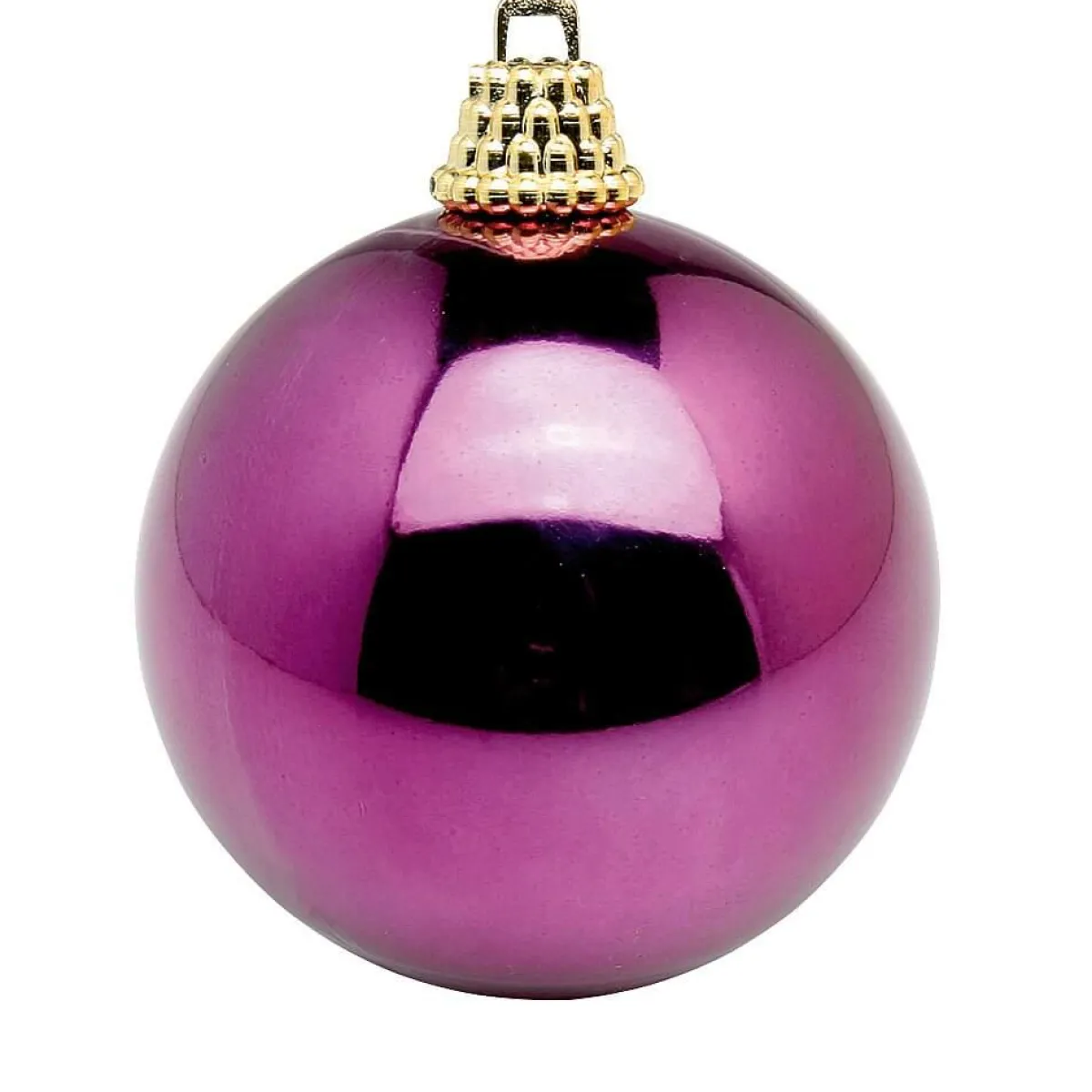 Boules De Noël Brillantes En Plastique Mûre, 8 Cm Ø - 12 Pièces-DecoWoerner Online
