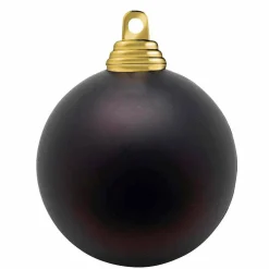 Boules De Noël Brun Chocolat, Mates, En Plastique Ignifugé, 8 Cm Ø - 12 Pièces-DecoWoerner Hot