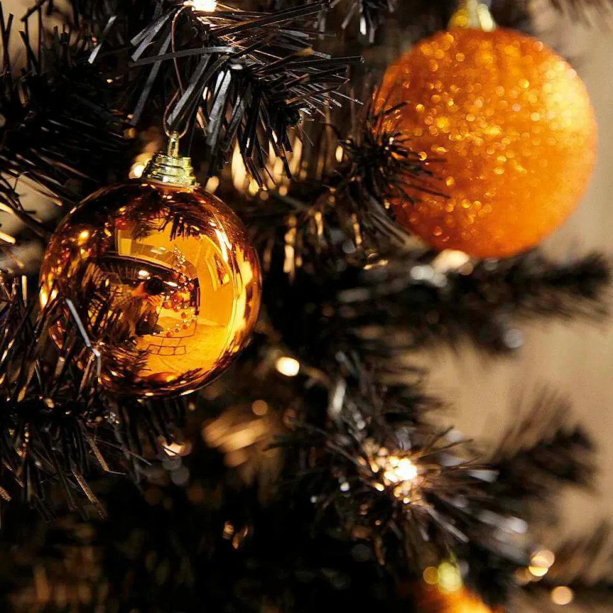 Boules De Noël En Cuivre, Brillantes, En Plastique Difficilement Inflammable, 6 Cm Ø - 24 Pièces-DecoWoerner Online