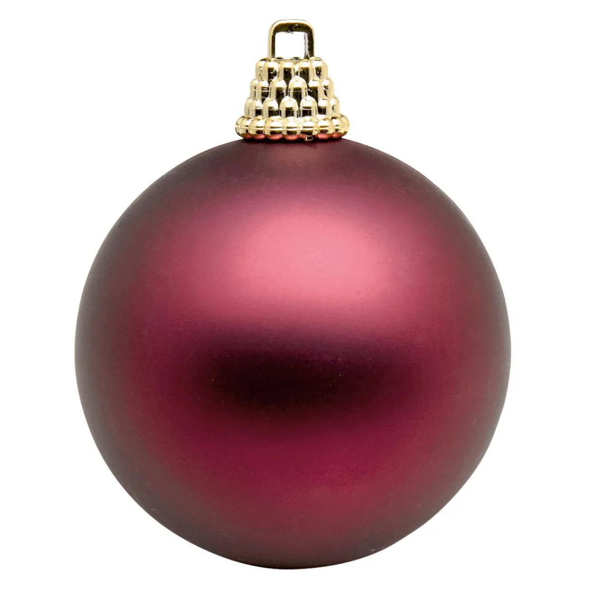 Boules De Noël En Plastique, Mates, Mûre, 6 Cm Ø - 24 Pièces-DecoWoerner Discount