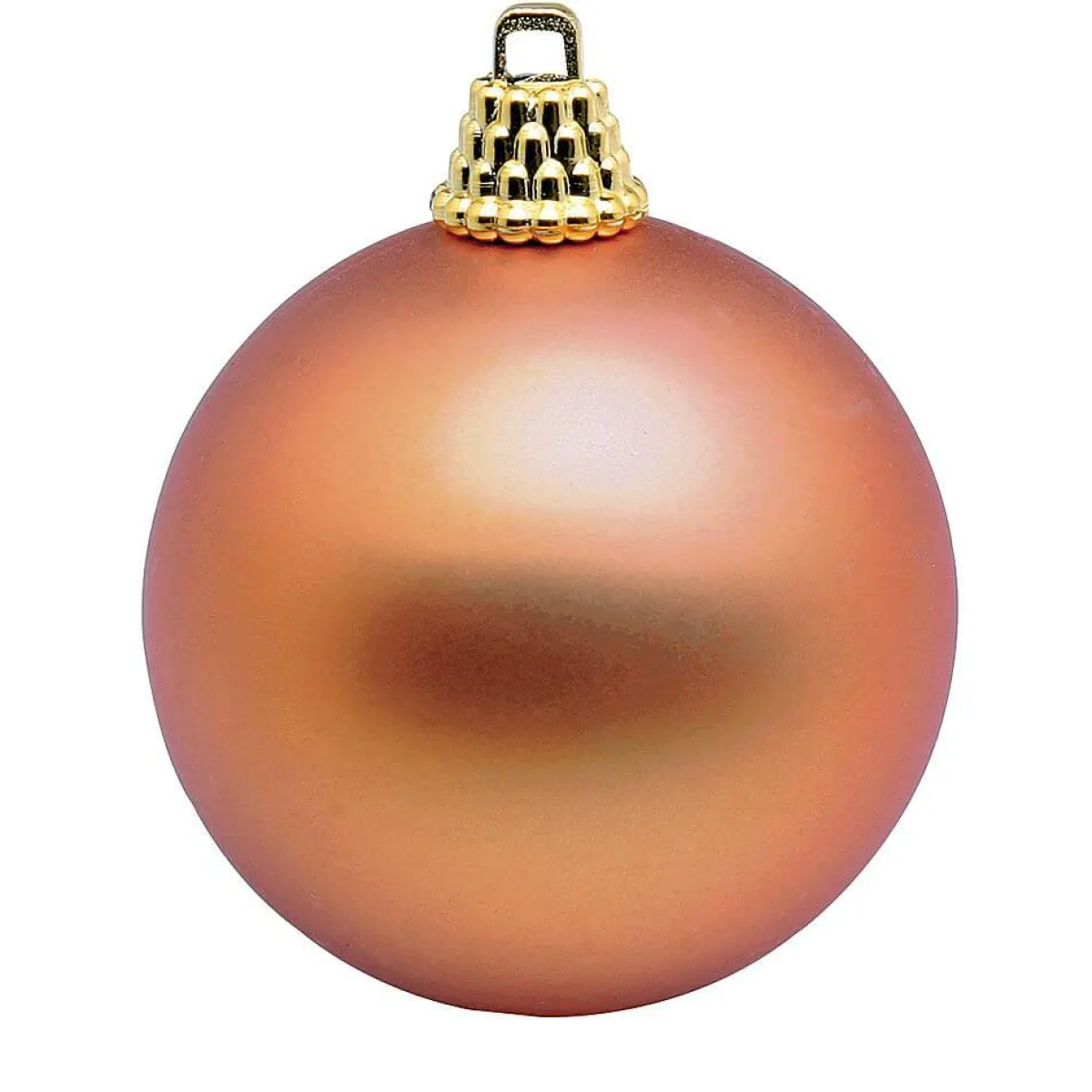 Boules De Noël En Plastique Mates, Cuivre Clair, Ø 6 Cm - 24 Pièces-DecoWoerner