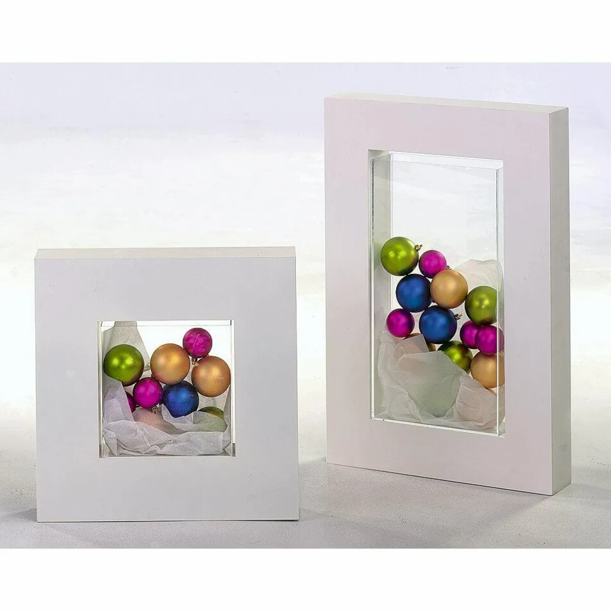 Boules De Noël En Plastique Clair Mattes, 6 Cm Ø - 24 Pièces-DecoWoerner