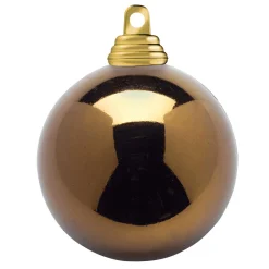 Boules De Noël En Plastique Difficilement Inflammable Moka Brillant-DecoWoerner Outlet