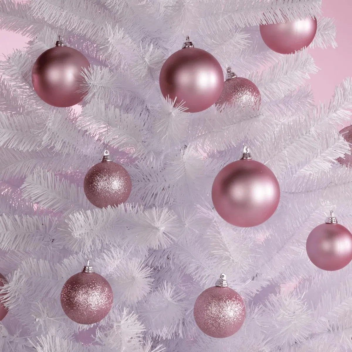 Boules De Noël En Plastique Difficilement Inflammable Mat-DecoWoerner Clearance