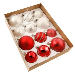 Boules De Noël En Verre 7 - 10 Cm Ø Carton De 12 Pcs.-DecoWoerner