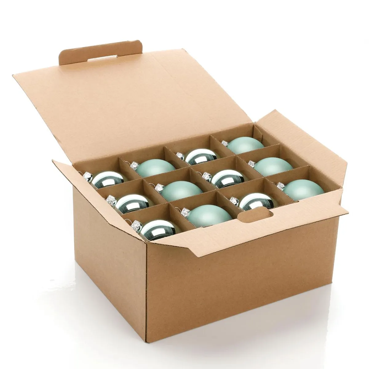 Boules De Noël En Verre Argenté 6 Cm Ø - 24 Pièces-DecoWoerner Outlet