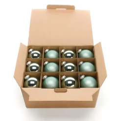 Boules De Noël En Verre Argenté 6 Cm Ø - 24 Pièces-DecoWoerner Outlet