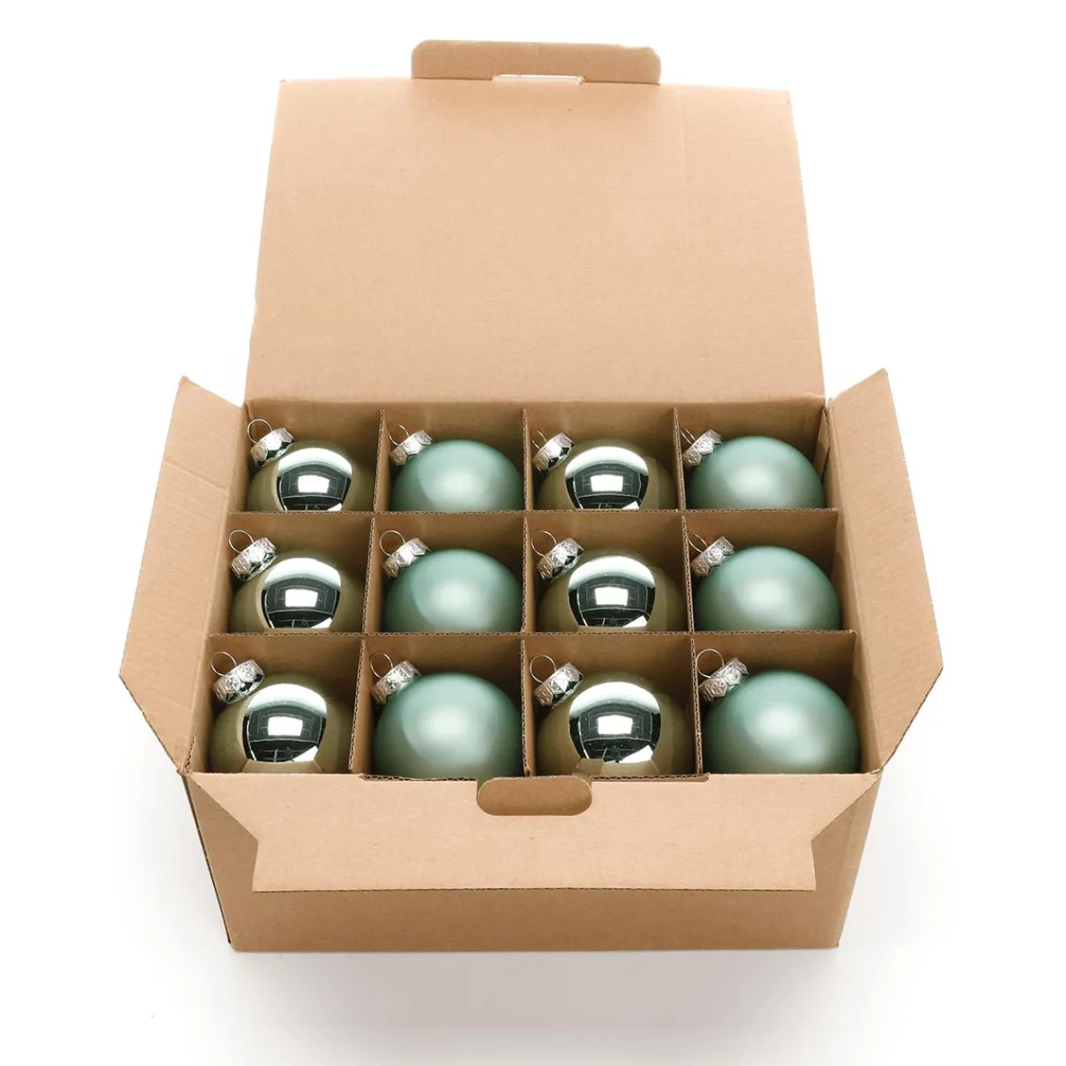 Boules De Noël En Verre Argenté 6 Cm Ø - 24 Pièces-DecoWoerner Outlet