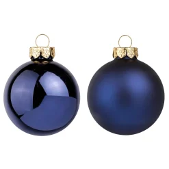 Boules De Noël En Verre Nuit 8 Cm Ø - 12 Pièces-DecoWoerner New
