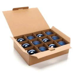 Boules De Noël En Verre Nuit 8 Cm Ø - 12 Pièces-DecoWoerner New