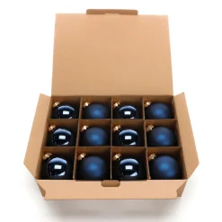 Boules De Noël En Verre Nuit 8 Cm Ø - 12 Pièces-DecoWoerner New