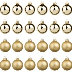 Boules De Noël En Verre Dé 6 Cm Ø - 24 Pièces-DecoWoerner Best