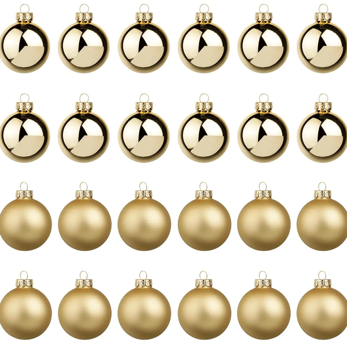 Boules De Noël En Verre Dé 6 Cm Ø - 24 Pièces-DecoWoerner Best