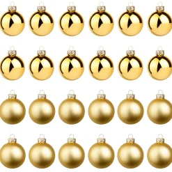 Boules De Noël En Verre Dé Foncé 6 Cm Ø - 24 Pièces-DecoWoerner Sale