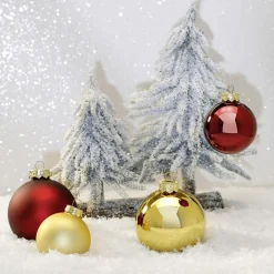 Boules De Noël En Verre Poudrées 6 Cm Ø - 24 Pièces-DecoWoerner Hot