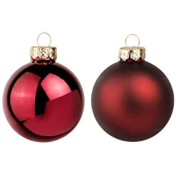 Boules De Noël En Verre Foncé 6 Cm Ø - 24 Pièces-DecoWoerner Online