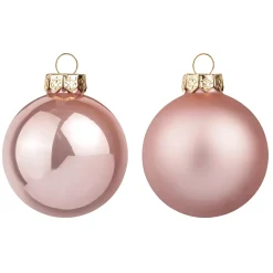 Boules De Noël En Verre Foncé 6 Cm Ø - 24 Pièces-DecoWoerner Best