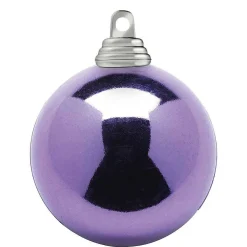 Boules De Noël Lavande, Brillantes, En Plastique Difficilement Inflammable, 6 Cm Ø - 24 Pièces-DecoWoerner New